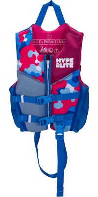 2024 Hyperlite Bambino Indy CGA Chest Zip Wake Impact Vest H23V-CGA-IND-YO - Red / Blue